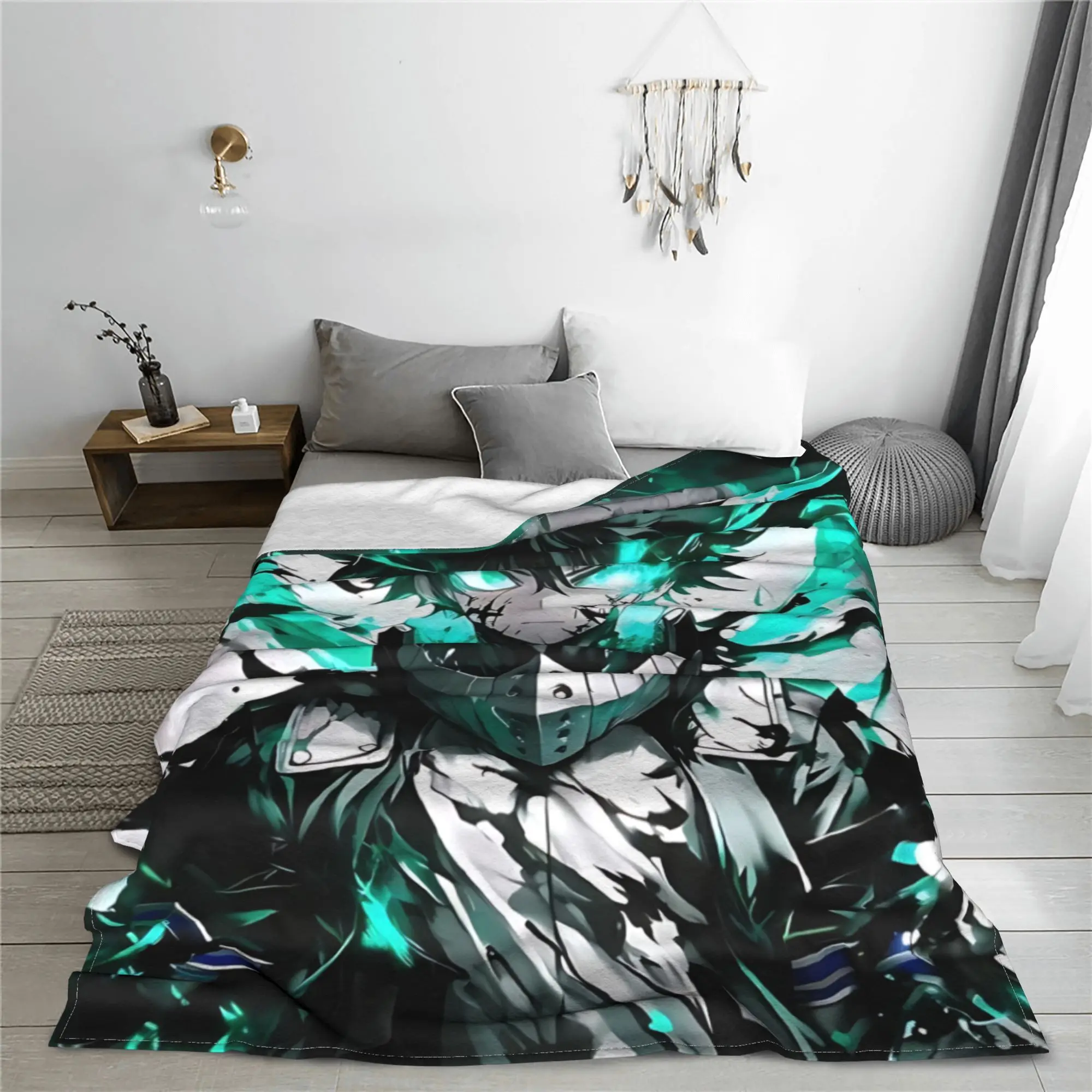 1PC Izuku Midoriya  Winter Blankets for Adults Bedding Home Interior Sofa Knee