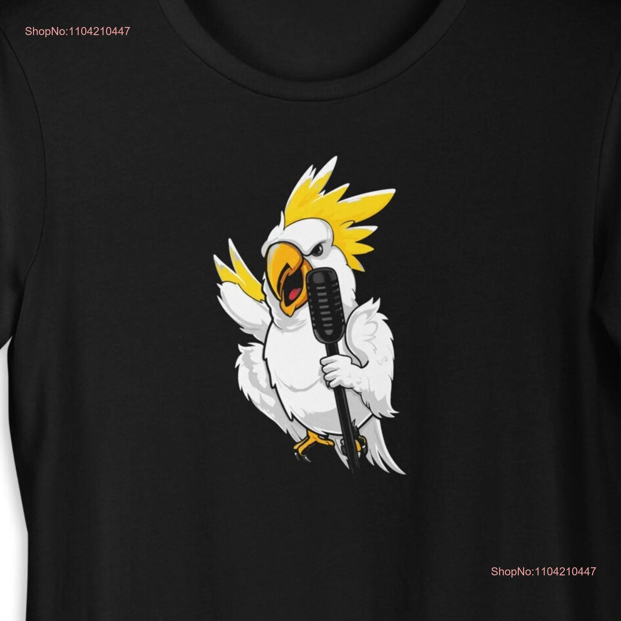 Cockatoo Singer T shirts Shirt Bird Lovers Funny Australia Trendy Designs Music Unique Apparel long or short sleeves