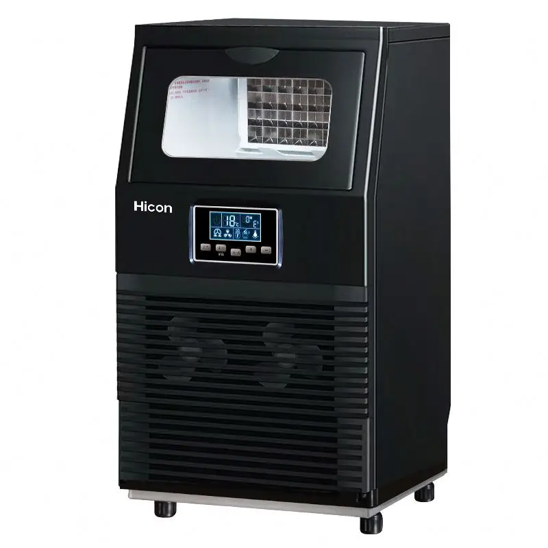 40kg Desktop Commercial Milk Tea Shop Small Bar Household Automatic Ice Cube Maker 220V