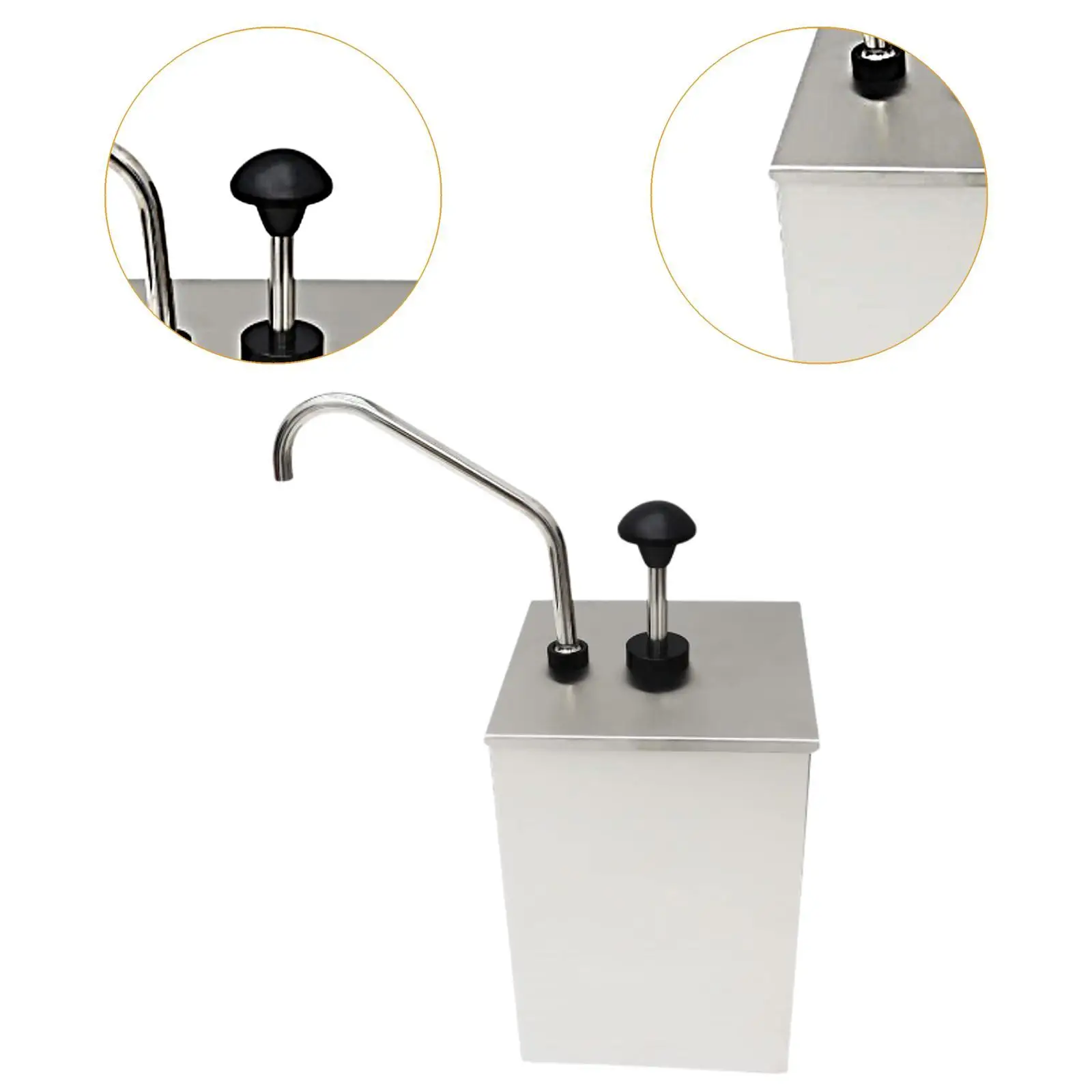 Sauce Dispenser Pump 4L Practical Stainless Steel Detachable Easy to Clean Hand Pressure for Home Buffets Party Hotel Restaurant