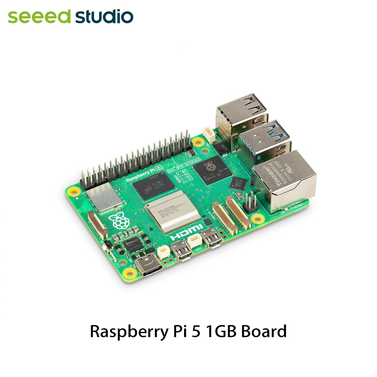 Raspberry Pi 5 Offizielles Board Quad-Core 2,4GHz SBC, Wi-Fi 5, Dual 4Kp60 HDMI, PCIe, Gigabit Ethernet für KI- und IoT-Projekte