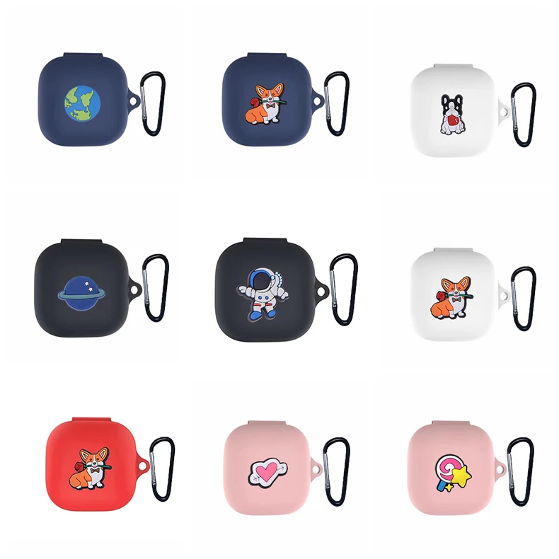 Funda de dibujos animados para SHOKZ OPENFIT, funda de silicona para auriculares de animales, perros, gatos, flores, caja de carga de accesorios