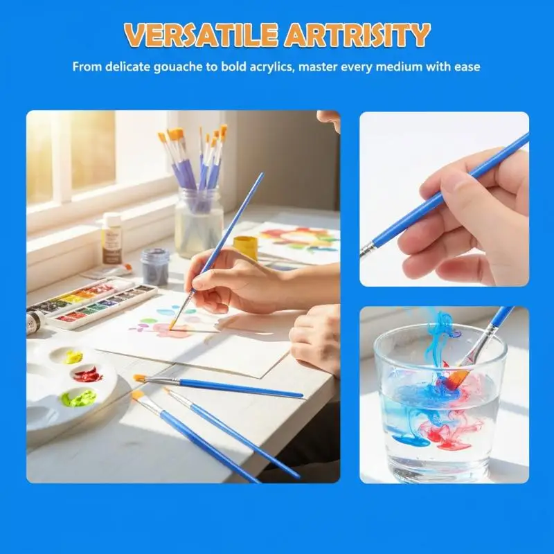 conjunto-de-pinceis-de-pintura-100-130-160-180-200-pecas-ponta-plana-cerdas-de-nylon-para-pintura-acrilica-aquarela-criancas-artistas