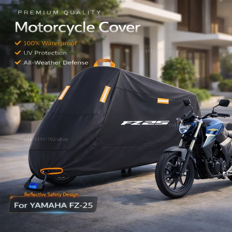 

Чехол для мотоцикла YAMAHA FZ-25, водонепроницаемый, утолщенный, из полиэстера, с защитой от УФ-излучения, для улицы, от дождя, пыли и солнца, чехол для скутера