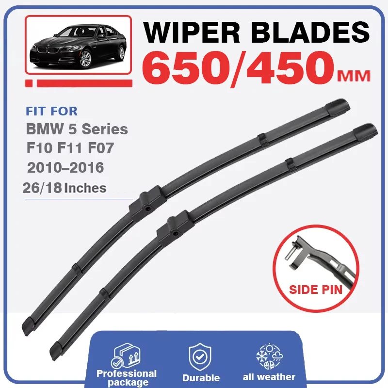 For BMW 5 Series F10 F11 F07 GT 2010 – 2016 520d 535i Car Front Rear Wiper Blades Windshield Windscreen Auto Accessories LHD RHD