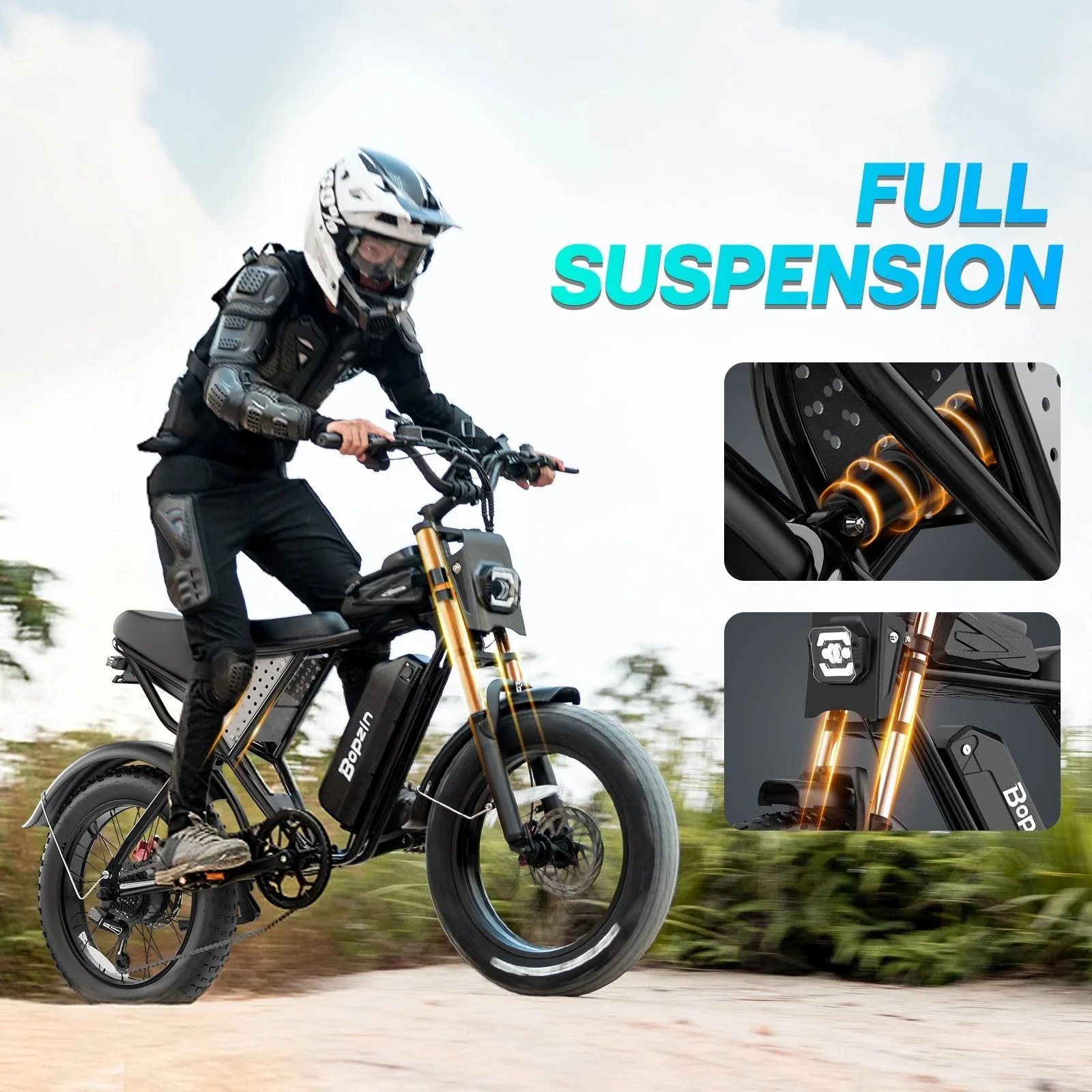 

Q20 Upgraded Version Ebike 48V 20AH 20 Inch E-Bike Fat Tire Electric Mountain Dirt Bike Electric Bicycle for Adults