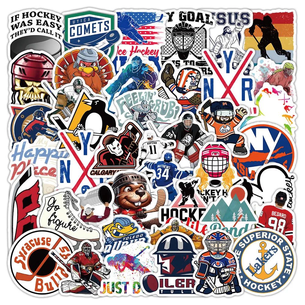 

10/60/120PCS Ice Hockey Competitive Sports Graffiti Stickers Decoration Suitcase Computer Laptop Guitar Waterproof Stickers