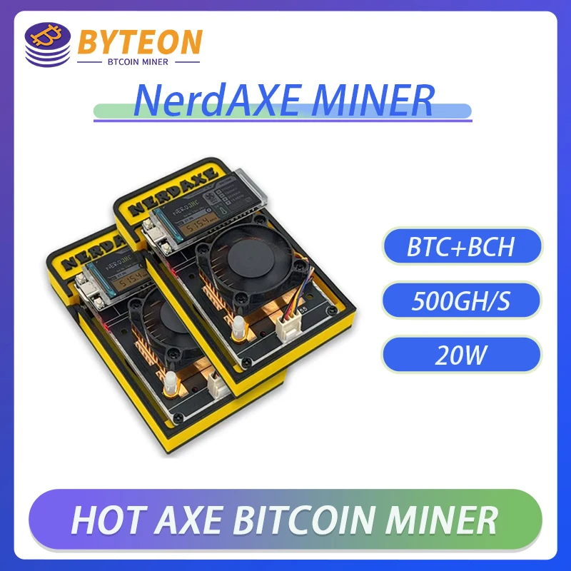 Bitcoin ASIC Micro Miner Nerdaxe Miner 500Gh/S S19XP Bitaxe Nerdminer BM1366 Lotteria Minatore minerario con display