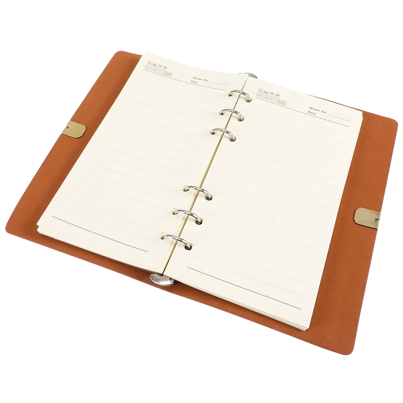 

Loose-leaf A6 Notebook PU Planner Notepad Portable Daily Journal Travel Diary Business Use Large Capacity