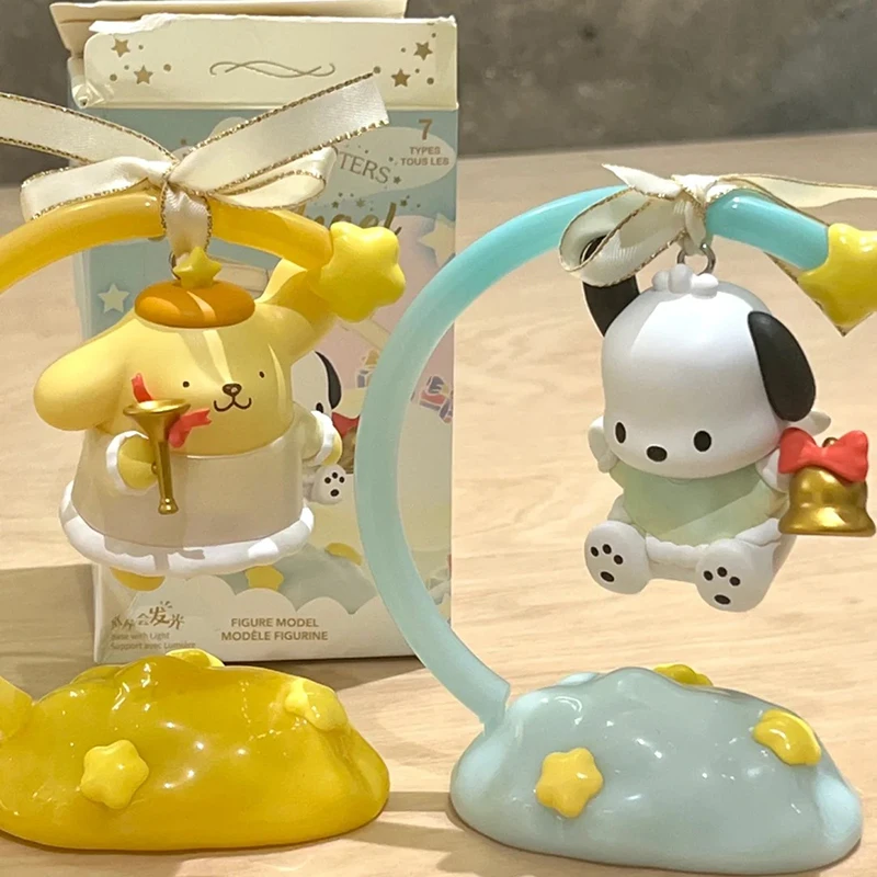 Neue Sanrio Star Wunsch Engel Serie Blind Box niedlich Kuromi meine Melodie Charaktere Nachtlicht Mystery Box Desktop Dekoration Geschenk