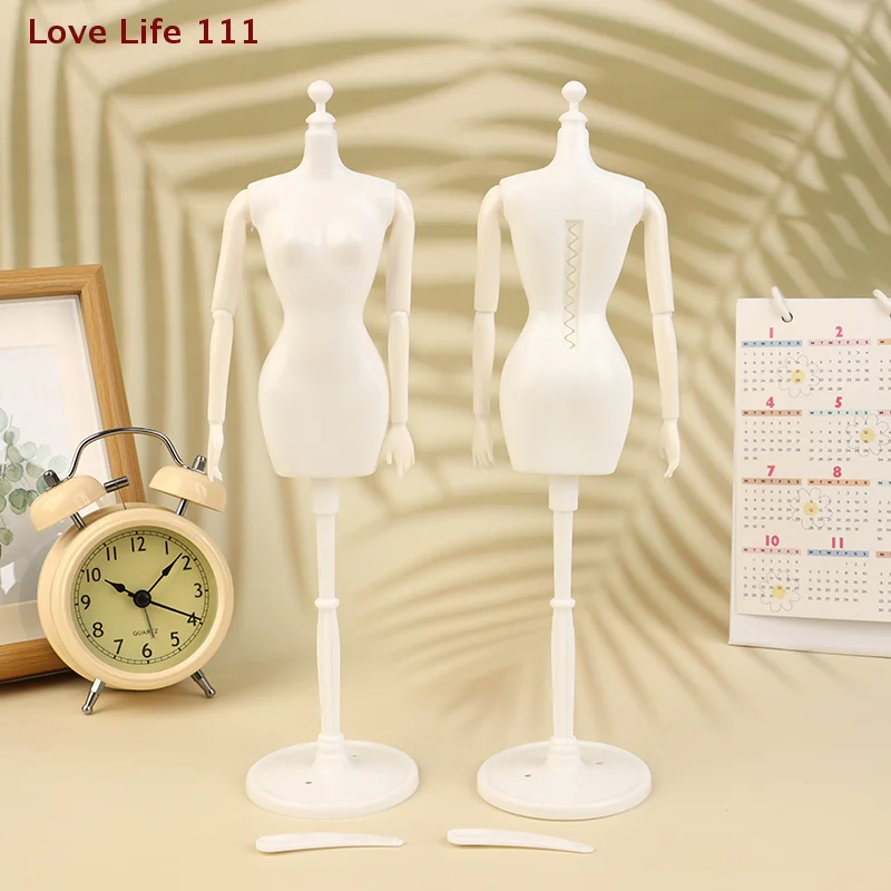 Nieuwe 1:6 Pop Mannequin Kleerhanger Poppenhuis Pop Rok Ondersteuning Bruiloft Mannequin Stand Humanoïde Model Speelgoed Pop Jurk Display Vorm