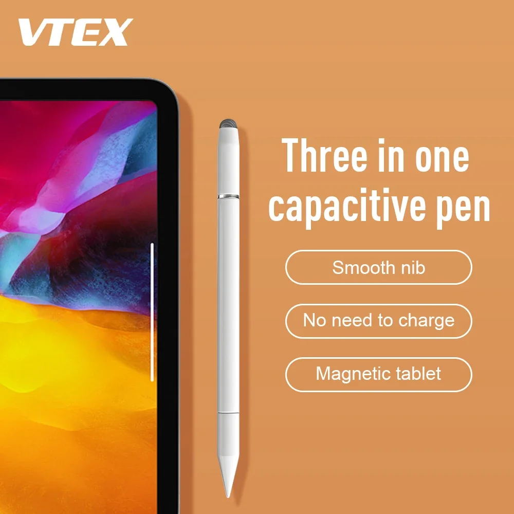 

Универсальный портативный стилус 3-в-1 для телефонов и планшетов с емкостным экраном