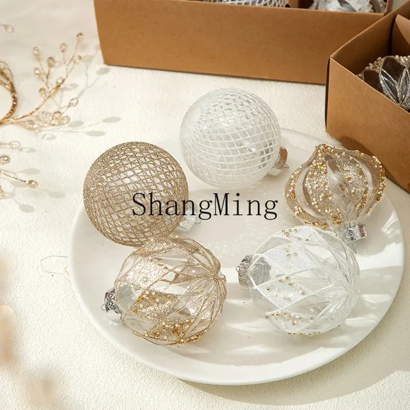 

PYH Christmas Season Christmas Ornaments Color Ball 8cm Christmas Ball Window Decoration Hanging Ball