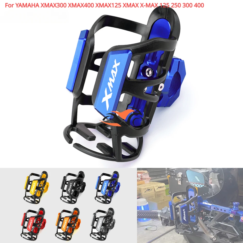 

For YAMAHA XMAX300 XMAX400 XMAX125 XMAX X-MAX 125 250 300 400 Motorbike Beverage Water Bottle Cage Drink Cup Holder Sdand Mount