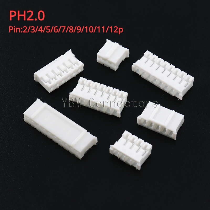 50pcs/LOT PH2.0mm  Housing PH-Y JST PH 2.0 female material