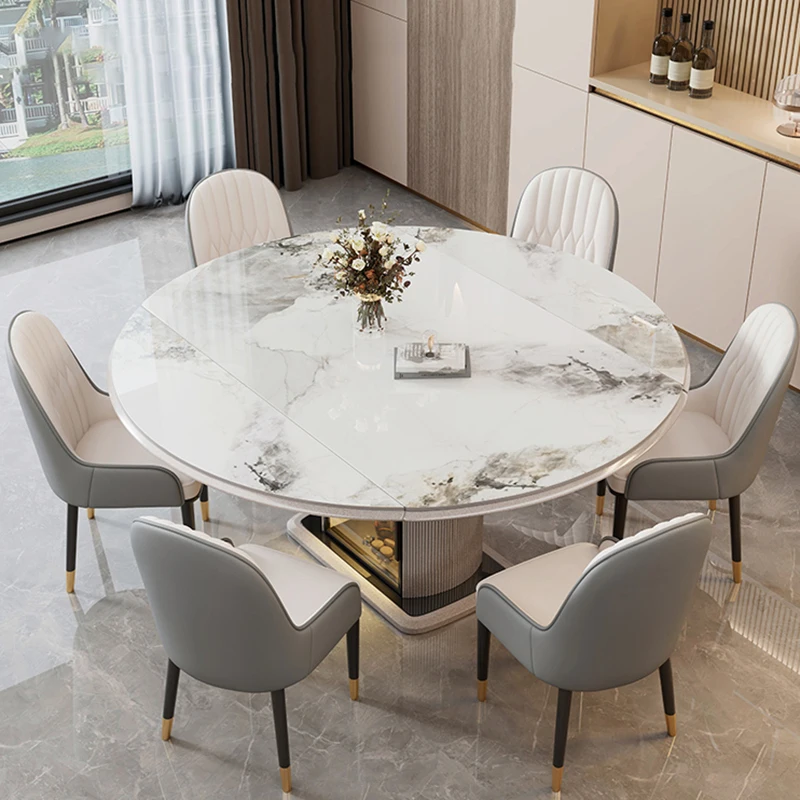 

Living Room Dining Table Set Luxury Restaurant Kitchen Table Chairs Dining Room Gaming Muebles De Cocina Replica Furniture SQC