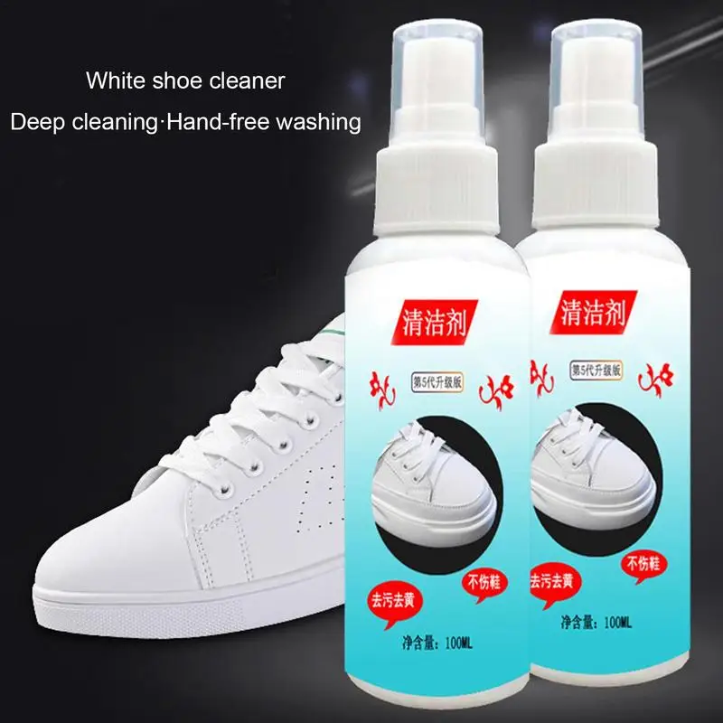 Shoe Cleaner Spray White Boot Cleaning Agent Yellow Stain Remover For Sneakers Waterproof Cleaning Spray household cleaning tool