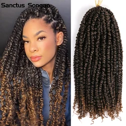 Passion Twist Hair-Extensions de cheveux synthétiques au crochet, 18 po, 24 po, 1B, T27, T30, TBug 4 document