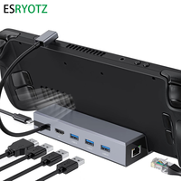 6 IN 1 Docking Station console Type-c PD charging HD output 3 USB-A split output For Steam deck