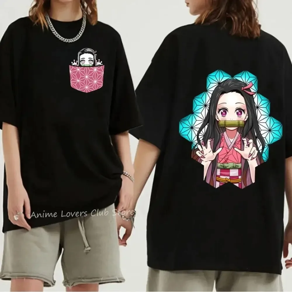 Japanese Anime Demon Slayer Harajuku Graphic Print TShirt Casual Fashion Cotton Short Sleeve Men Women Shirt 3-14y Children Size