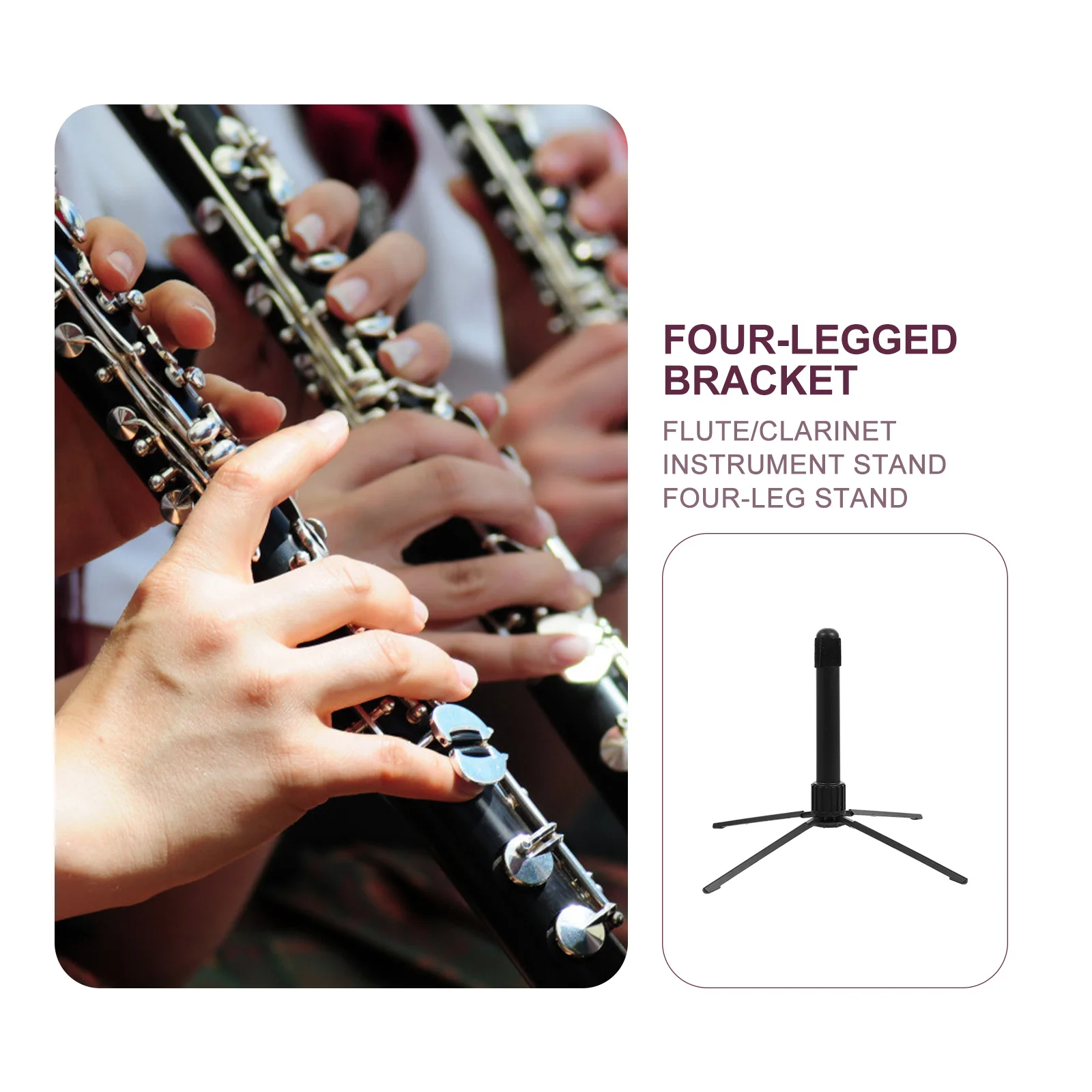 

Key Musical Instrument Stand Clarinet Accesories Metal Flute Accessories Holder