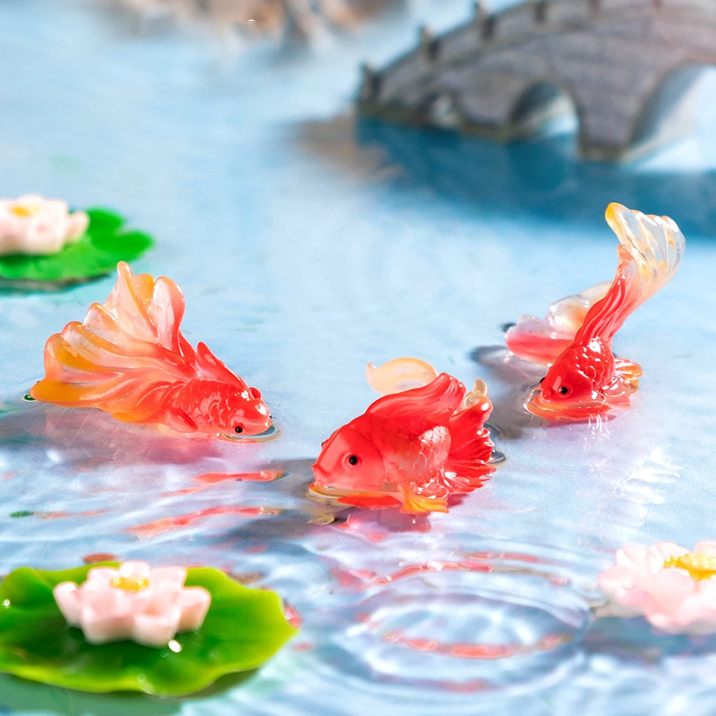 

Mini Resin Goldfish Aquarium Toy Diy Terrarium Crafts Ornament Tank Decorations