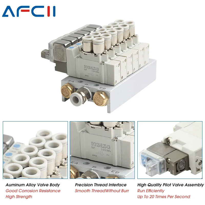 SMC Type SY3120 Series Manifold Stations SY3120-5LZD-M5 Solenoid Valve Combination Single Electronically Control Valve