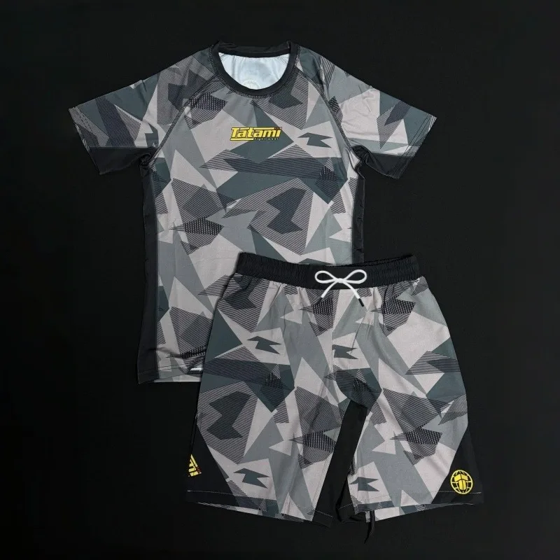 

2026 New Y2K Geometric Camouflage Fighting Suit, High Elasticity, Quick-Drying, Abrasion-Resistant, Combat Sports Apparel Unisex