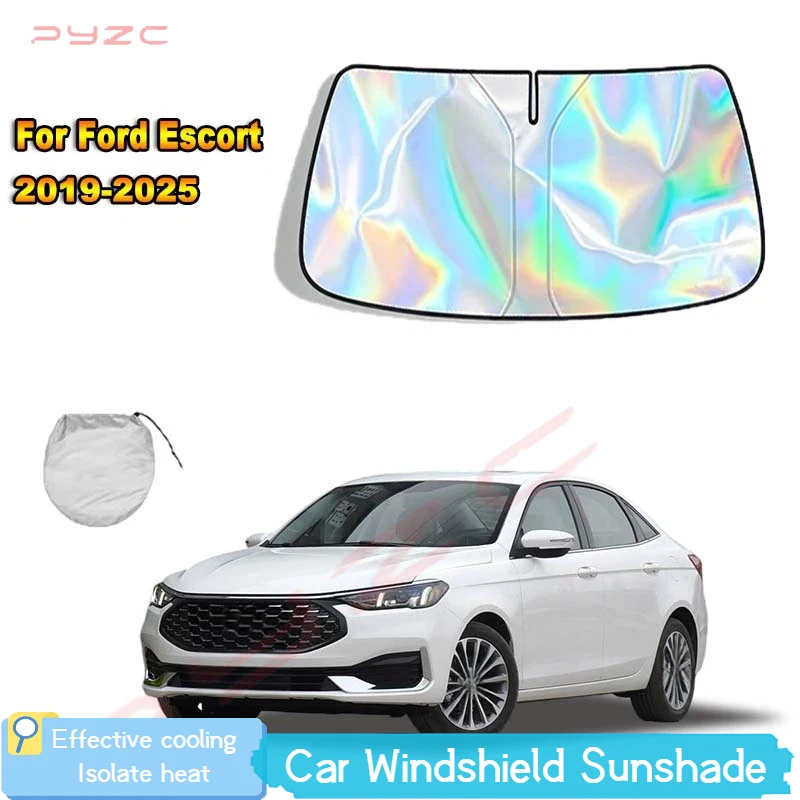 Parasol para Parabrisas de Coche Ford Escort 2019-2025, Cubierta para Ventana Delantera, Visera Protectora Solar, Protección UV Interior del Automóvil, Refrigeración