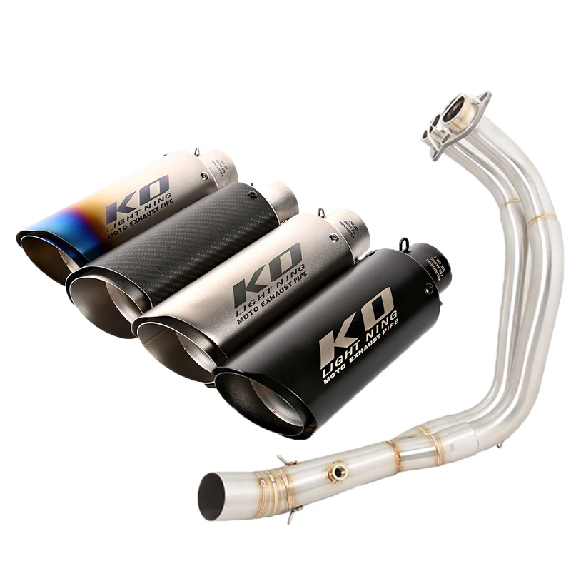 

51MM Motorcycle Exhaust System Mufflers Front Link Pipe Modified For YAMAHA R7 2021-2025 MT07 FZ07 2014-2024 TRACER 7 2016-2024