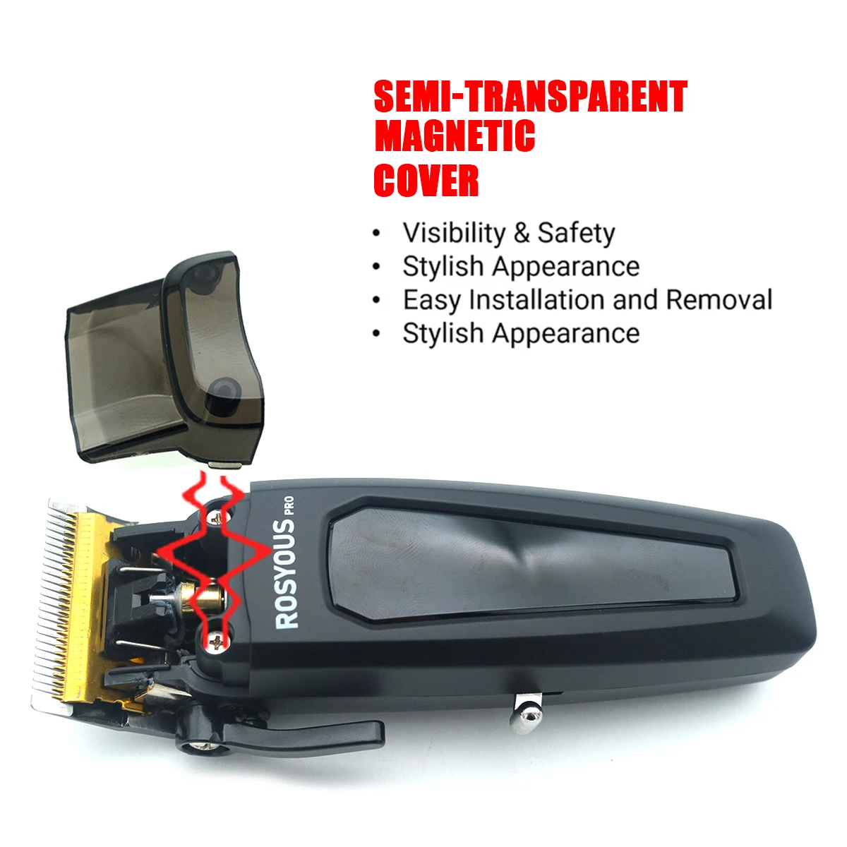 Professional 106 2025 New Hair Clipper 7500RPM 5 lengths Control Hair Salon Trimmer DLC Blade with Charging Base Barber