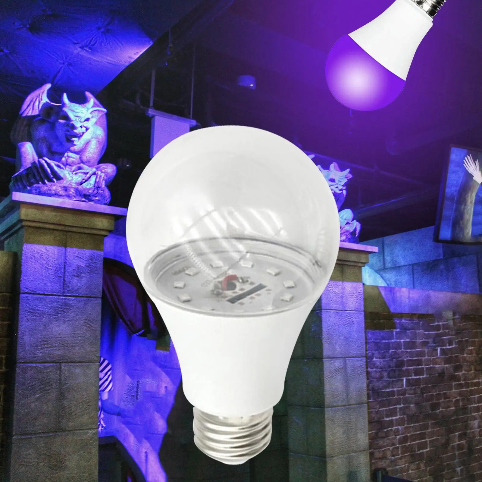 Purple Light Bulbs LED Fluorescent Reaction Violet Ambient Light Atmosphere