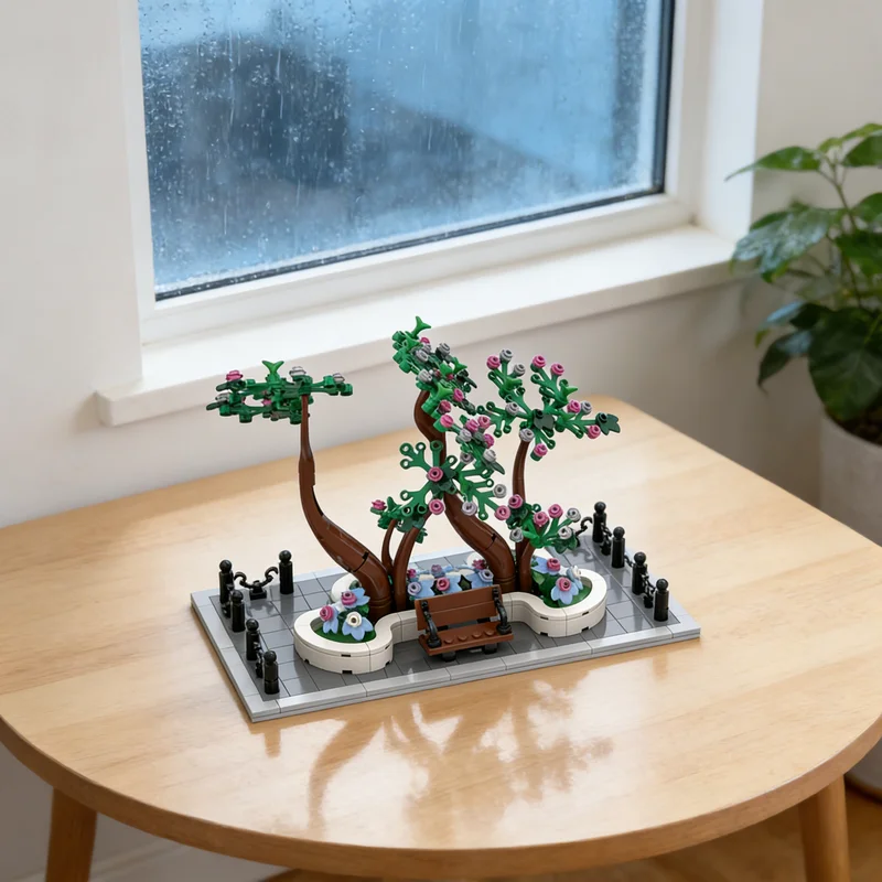 

Набор из 444 деталей: Модульный парк MOC, модель городской улицы, конструктор, игрушка-подарок, креативный коллекционный набор для демонстрации, премиум-класс, для взрослых и детей, для дома