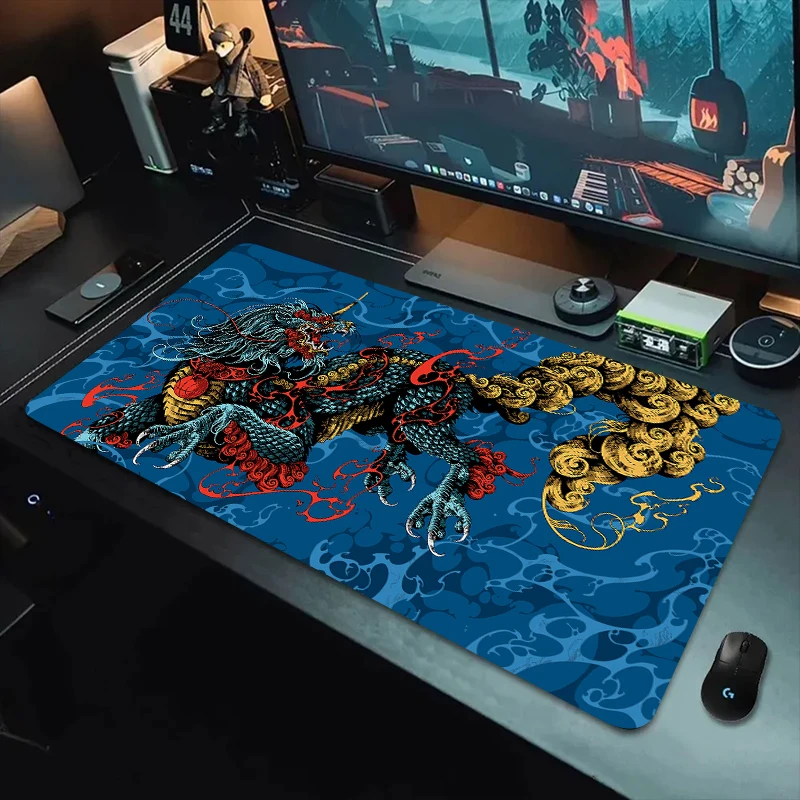 Japanese Dragon Mouse Pad Table Pad PC Accessories Thickened and Enlarged Rubber Anti-Slip Base