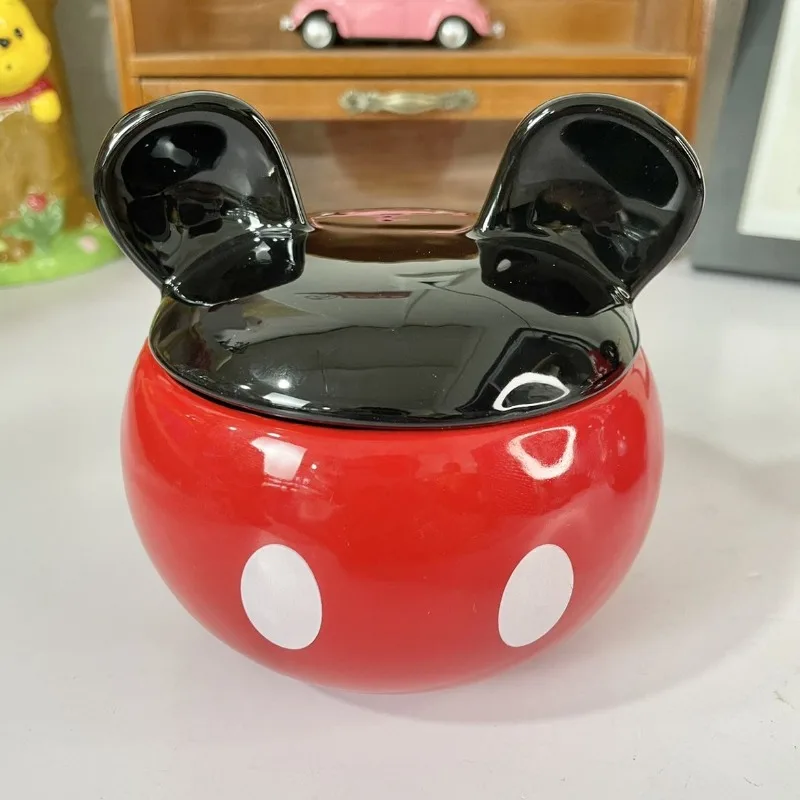 Disney Mickey and Minnie Dolls Cute Cartoon Ceramic Storage Jars Kawaii Model Toys Creative Home Ceramic Decorations Wholesale