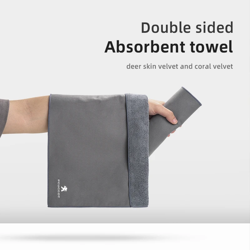 Microfiber Car Towel Super Absorbency Car Cleaning Care Cloth For Peugeot 206 307 308 207 3008 208 407 508 2008 5008 301 406