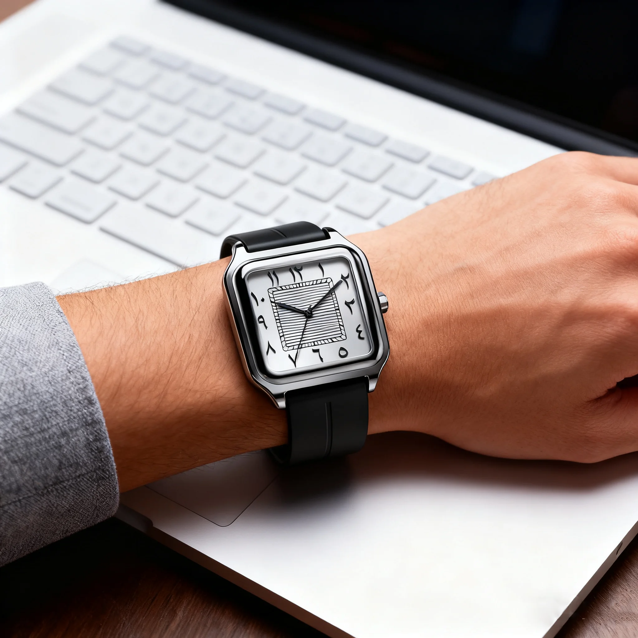 ساعة كوارتز رجالية مصنوعة في الصين مصنوعة من سبائك الفولاذ المقاوم للصدأ مقاومة للماء، مجموعة ساعات يد رجالية بتقويم أرقام رومانية #5