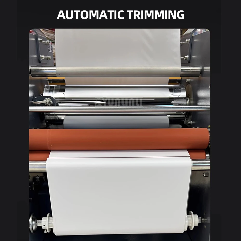 Hydraulic heavy-duty laminating machine fully automatic 390C hot and cold laminating adhesive A3 laminating edge cutting