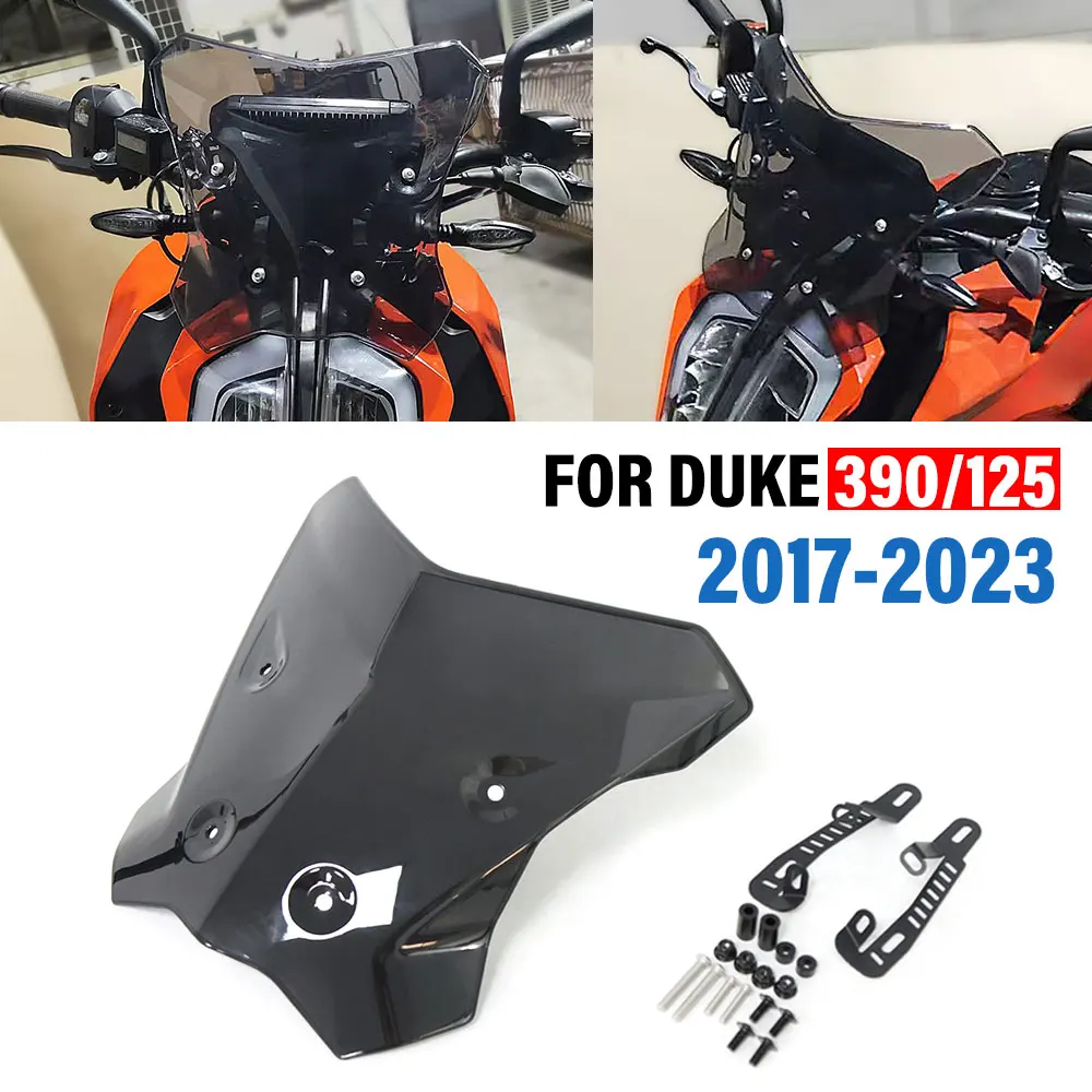 

FOR 125DUKE 390DUKE 125 390 DUKE 2017-2023 Motorcycle Wind Deflector Sport Windshield Windscreen Wind Airflow Screen Accessories
