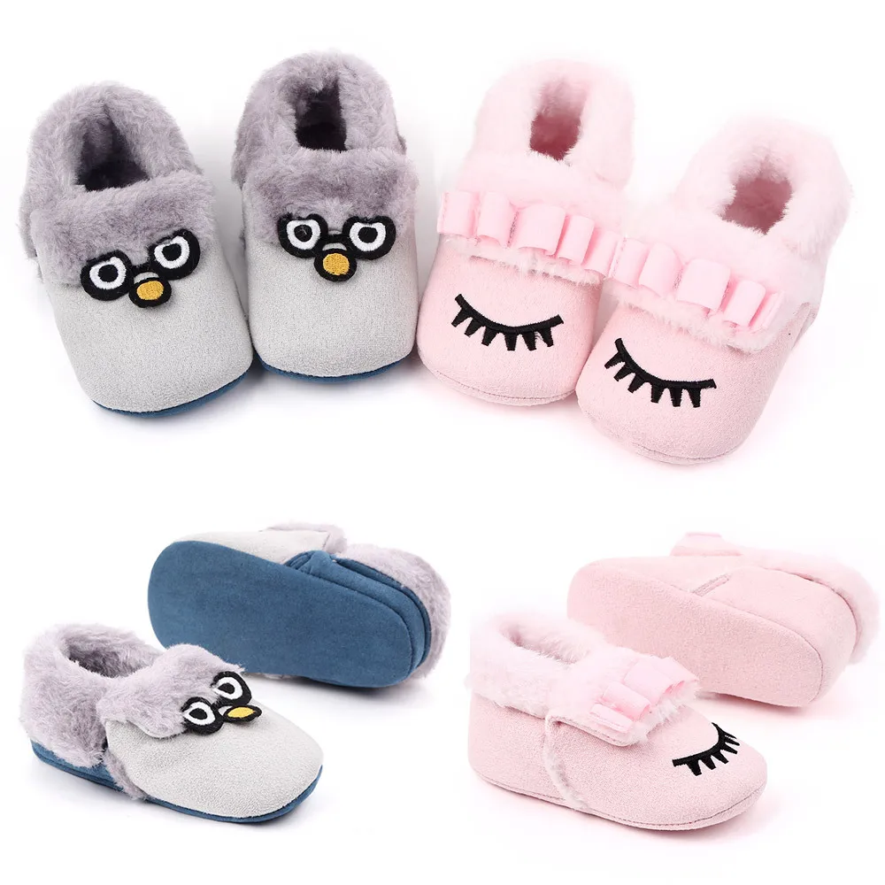 Winter cotton warm drop shoes baby soft soles 0-1 year old toddler shoes 2279