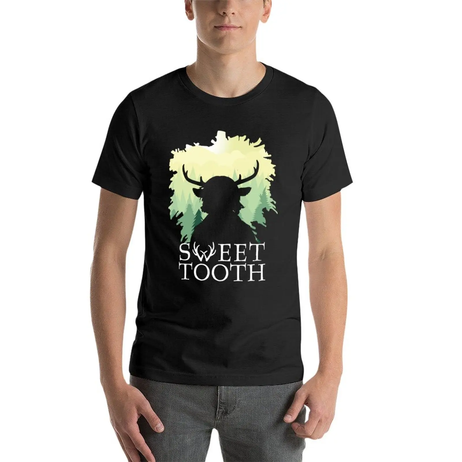 Sweet Tooth Silhouette-Camiseta de diente dulce para hombre, blusa de sudor, camiseta de gran tamaño