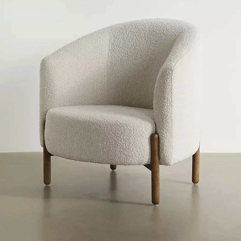 

~Nordic Sofa Modern Solid Wood Living Room Single Leisure Chair Single Sofa Chair furniture chairs for bedroom