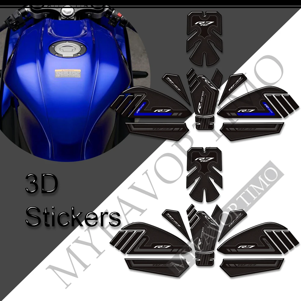 

2022 Motorcycle Accessory Tank Grips Pad Protector Stickers Decals Gas Fuel Oil Kit Knee For YAMAHA YZF-R7 YZF R7 YZFR7 HP