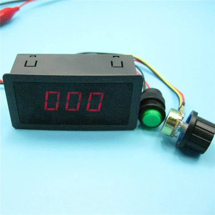 Digital display PWM DC motor governor 6V12V24V reduction motor stepless speed control switch temperature control controller