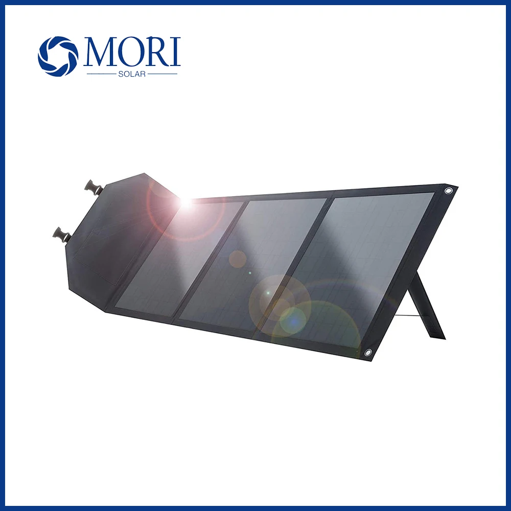 60W/80W/100W/ Monocrystalline Silicon Foldable Solar Panel Portable Charger USB and DC Output for Phones Tablet Power Station