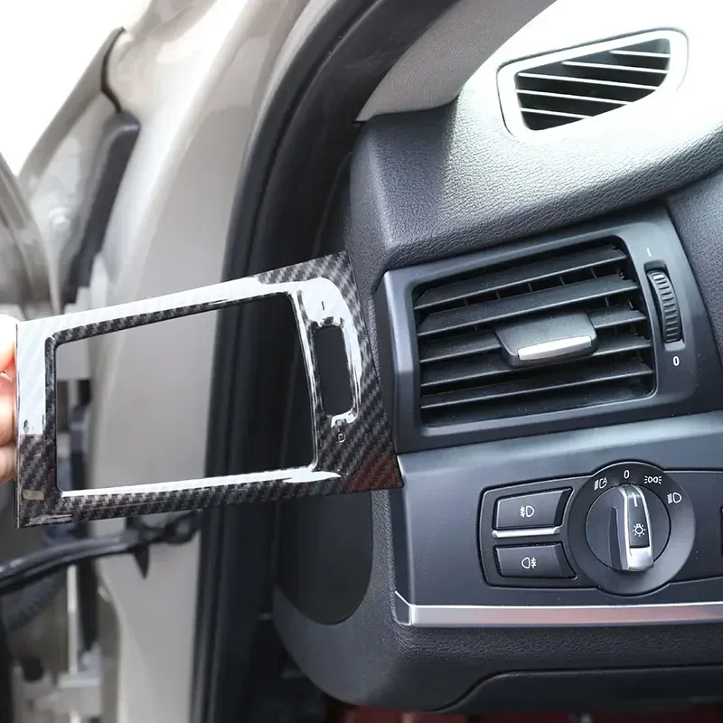 

Side Air Conditioning AC Outlet Vent Frame Molding Cover Trim For BMW X3 F25 / X4 F26 2011-2017 ABS Carbon Accessories Interior