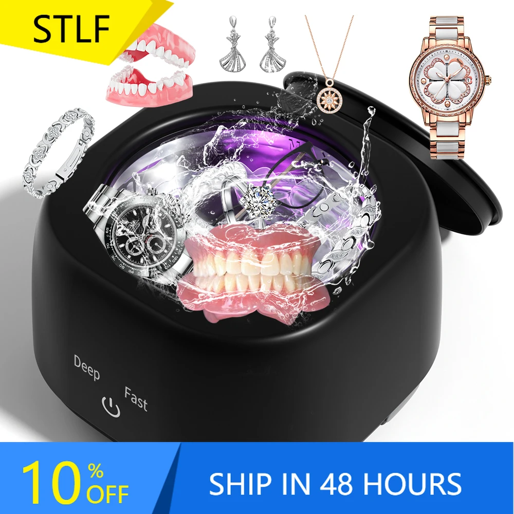 

STLF Portable Ultrasonic Cleaners 48000Hz Ultrasonic Denture Cleaners Jewelry Watch Washing Electric Ultrasonic Cleaners