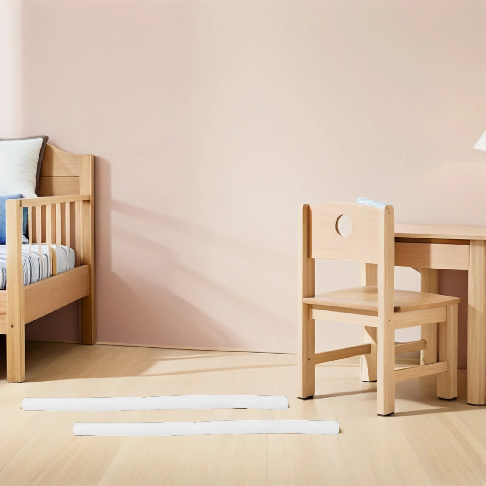 Envoltório de espuma para corrimão de bebê, 6 peças, 65cm, tubo de espuma branca, para postes de metal de 32mm, absorção de choque, cercadinho, estofamento de segurança infantil