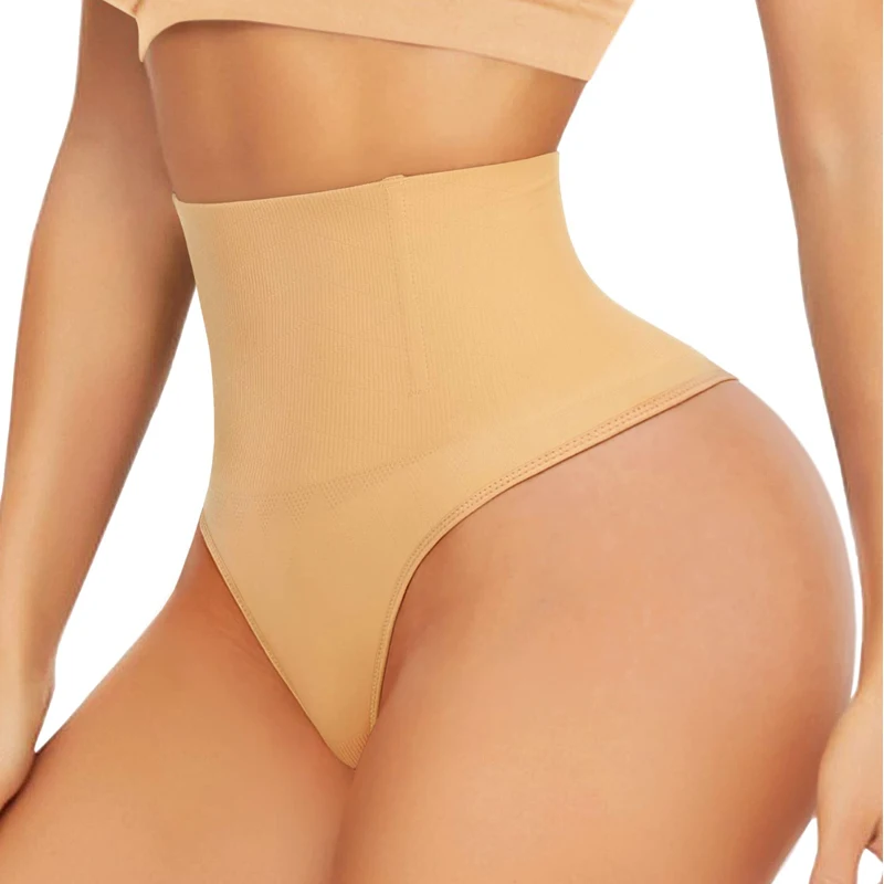 Tanga moldeador de cintura alta para mujer, bragas de Control de barriga, ropa interior adelgazante, entrenador de cintura, moldeador de glúteos