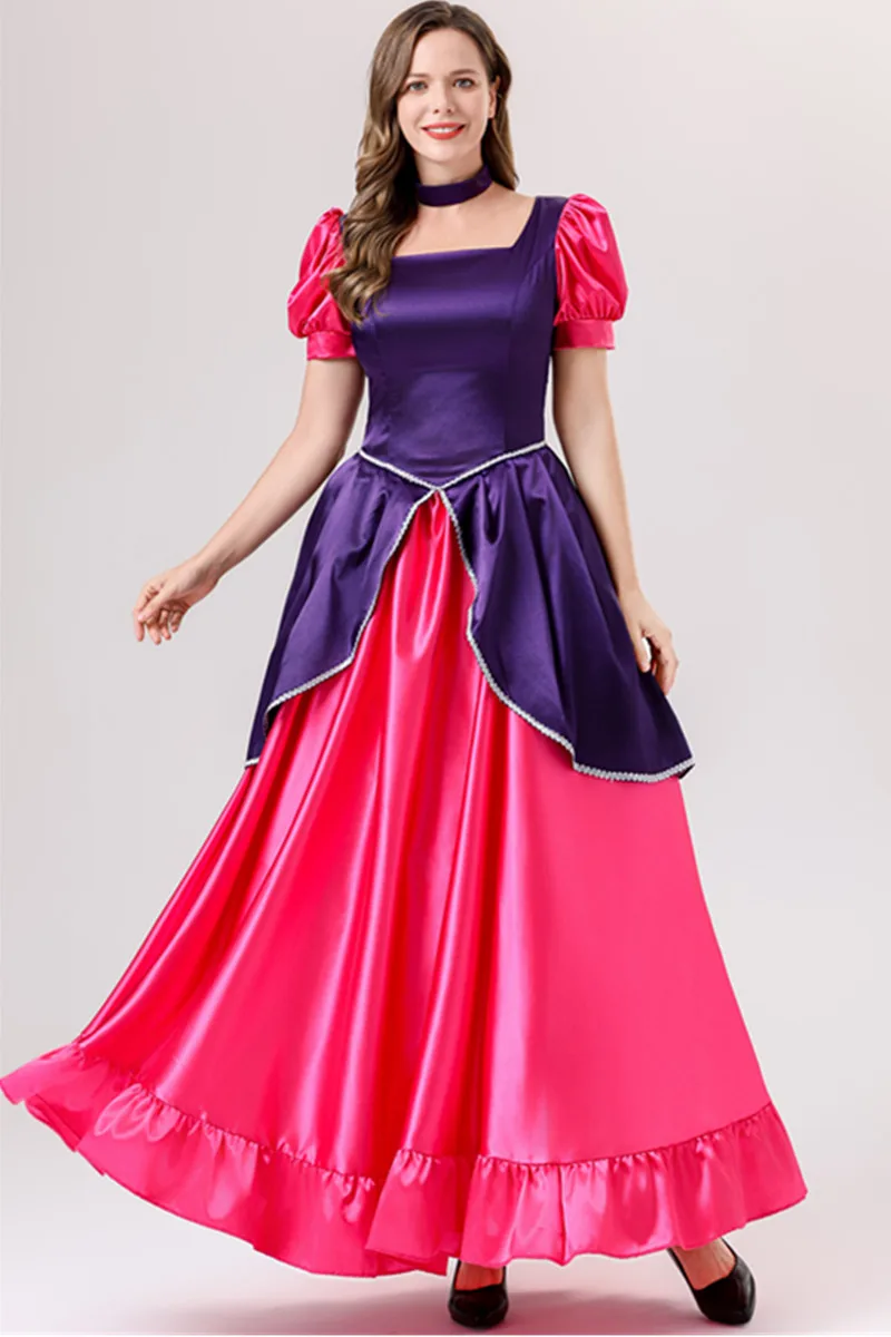 Costume cosplay della principessa Cenerentola di Halloween, festa di Natale, vestito da travestimento per sorella malvagia